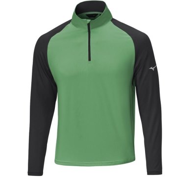 Camisa Mizuno Quick Dry Breeze 1/4 Zip Hombre Verde Menta - Chile M807KTUNML